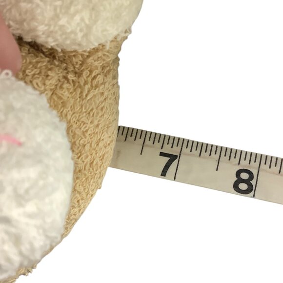 Prestige Belly Flops Plumpo Beige Bear Terry Plush Bunny Slipper Stuffed Animal - Picture 10 of 10